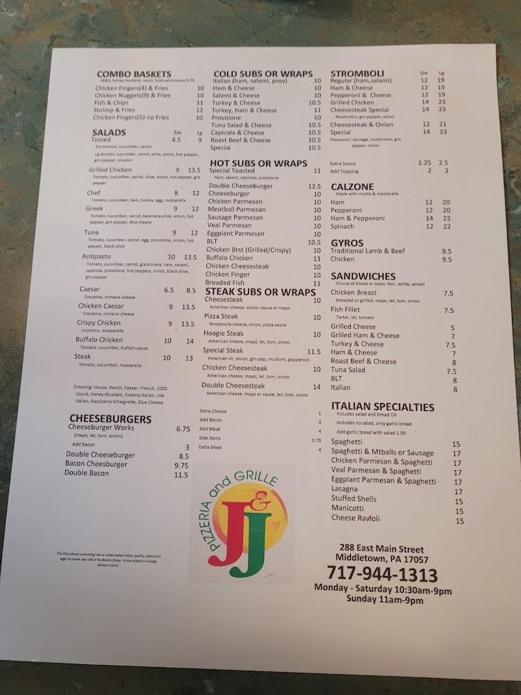 J & J Pizzeria and Grille Menu image 4